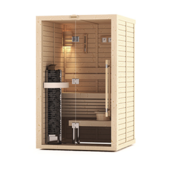 САУНА В СБОРЕ SAWO 1414LS-CA-G (1,4М Х 1,4М, ОСИНА, ПОЛНОСТЬЮ СТЕКЛЯННАЯ СТЕНА, ДИЗАЙН CLASSIC, ЛЕВАЯ) (рис.2)