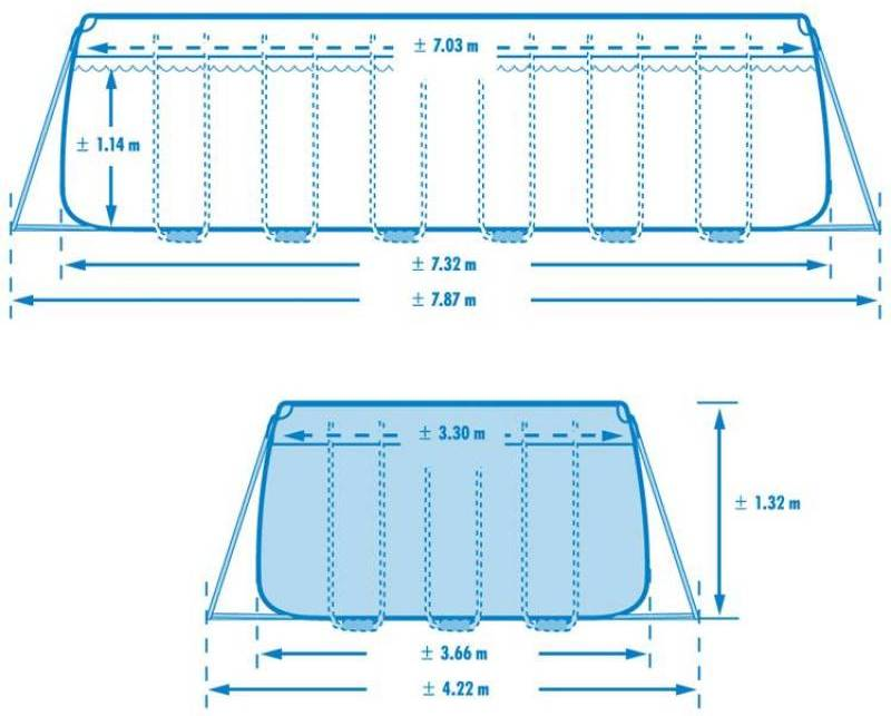 Каркасный бассейн Intex Ultra XTR Frame 732х366х132см (рис.4)