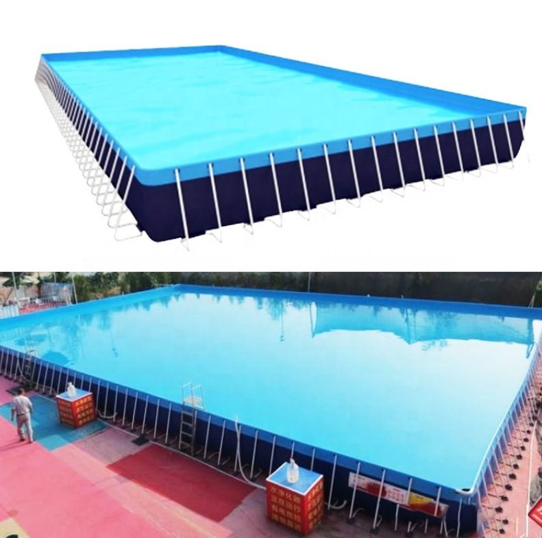Каркасный летний бассейн для турбазы 10 x 20 x 1 метр (рис.5)